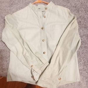 Giorgio Armani Womens Suede Button Down